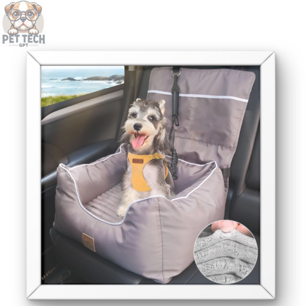 Dog Car Seat - Waterproof, Comfortable Pet Booster for Small & Medium Dogs - 3-in-1 Travel Bed for Front & Back Seats