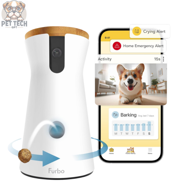 Furbo 360° Dog Camera & Nanny Bundle - Smart Home Security, Treat Dispenser, and Two-Way Audio - Pet Safety Alerts & Night Vision