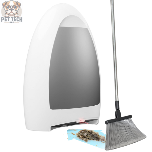 EyeVac Home Touchless Vacuum - Automatic Dustpan for Pet Hair, Food, Dirt - Powerful 1000W Bagless Canister Vacuum with Infrared Sensors (White)