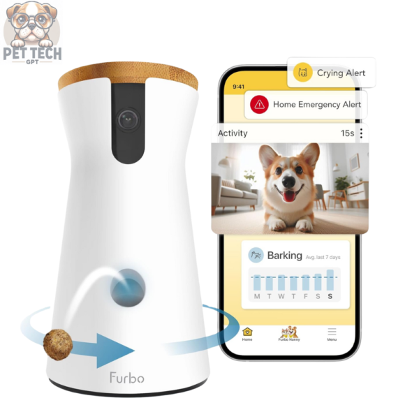 Furbo 360° Dog Camera & Nanny Bundle - Home Security, Treat Dispenser, Smart Alerts, Two-Way Audio, Phone App Control (Subscription Required)